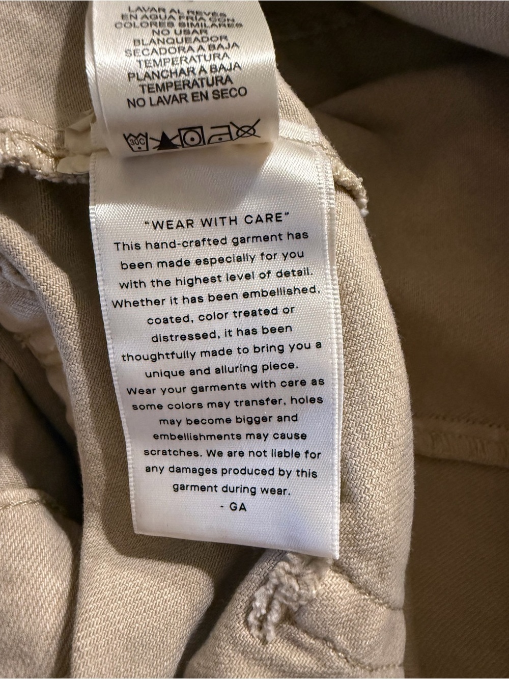 Good American Fit For Success Denim Utility Mini Dress Tan XL - Picture 9 of 9